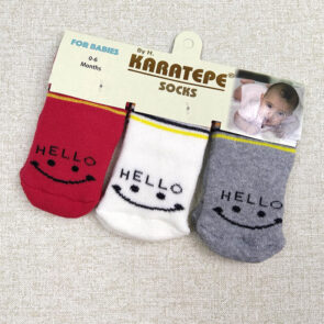 Шкарпетки для новонароджених малюків теплі зімні Karatepe блістер н-31 3 шт